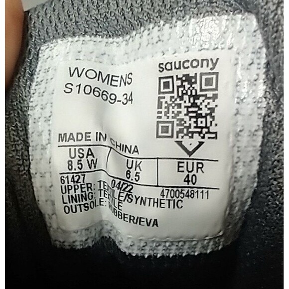 Saucony Excursion TR Trail Running Shoes S10669-34 Black/silver Women's Size 8.5 - Picture 16 of 16